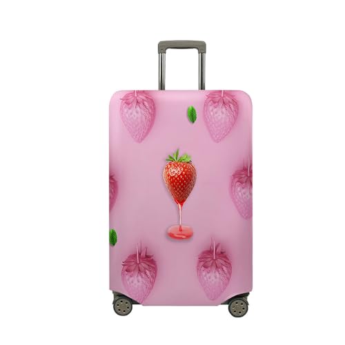 Surwin 3D Rote Erdbeere Reise Kofferschutzhülle Reisetasche Kofferbezug Elastisch Kofferhülle Gepäck Cover Waschbare Reisekoffer Hülle Schutz Bezug Schutzhülle (Stil 8,XL (30-32 Zoll)) von Surwin