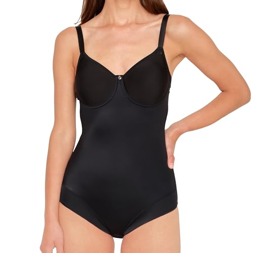 SUSA Damen Body mit Bügeln 80 Schwarz I Bequemer Body mit Cups aus softem Spacer-Material I Gemoldeter Body Shaper mit idealer Atmungsaktivität von Susa