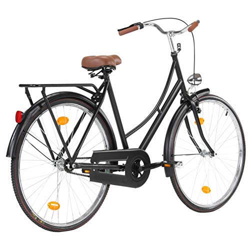 Susany 28-Zoll-Räder Hollandrad Ein-Gang-Rad Stadtrad Fahrrad-V-Bremse und Rücktrittbremse,Sattel im holländischen Stil mit Feder,Entworfen für Frauen von Susany
