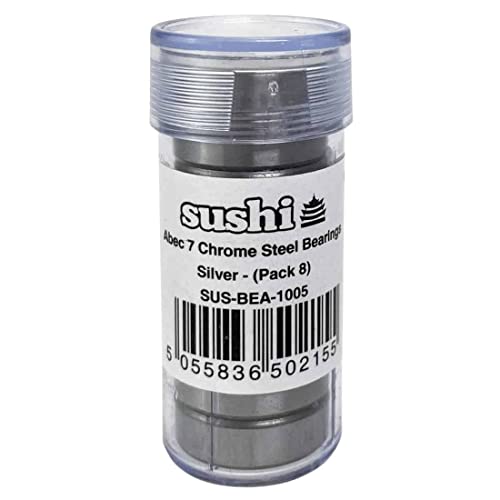 Sushi Bearings ABEC 7 Kugellager, Unisex Erwachsene, Mehrfarbig, 8 mm von Sushi