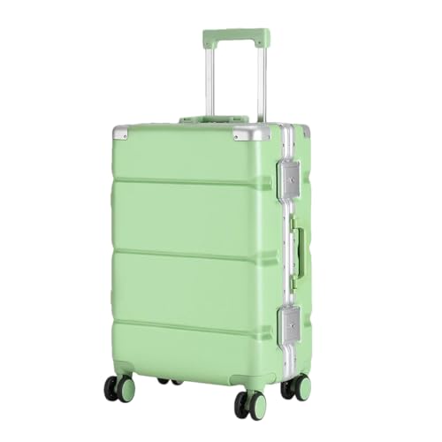 Einfarbiger Koffer, Aluminiumrahmen, großes Fassungsvermögen, Reisekoffer, Passwortkoffer, 50,8 cm (20 Zoll) Gepäck, Avocado En8, 61 cm (24 zoll) von Suwequest