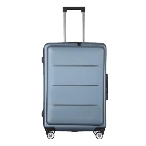 Kabinen-Reisekoffer auf Rädern Rollgepäck Herren Trolley Koffer Große Kapazität Handgepäck, H01 Blau, 45,7 cm von Suwequest