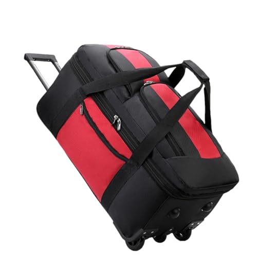 Reisetaschen mit Rollen Oxford Tuch Trolley Gepäcktasche Falttaschen Große Größe Koffer Valises, rot, big von Suwequest