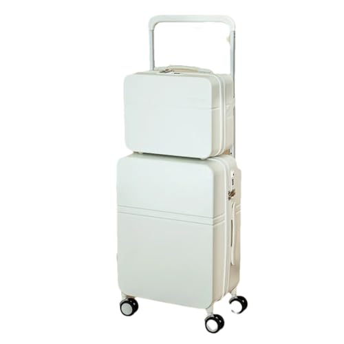 Suwequest Gepäckkoffer mit breiter Zugstange, weiblich, Reise-Boarding-Koffer mit Getränkehalter, Kombigepäck, ein Set 2, 61 cm von Suwequest