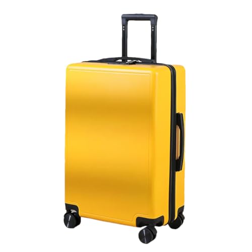 Suwequest Unifarbener Trolley-Koffer, leicht, Passwortbox, Business-Gepäck, große Kapazität, Aufbewahrungsbox, Unisex, gelb, 71,2 cm (28 zoll) von Suwequest