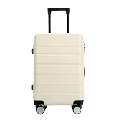 Ultraleichter Gepäck-Kabinenträger Koffer Leise Universal Rad Reisetasche Reißverschluss Trolley Tasche Koffer Reise, weiß, 55,9 cm (22 zoll) von Suwequest