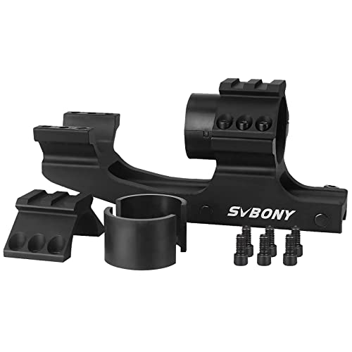 Svbony SA101 Zielfernrohrhalterung Ringe, Cantilever Doppel Zielfernrohr Halterung 25,4 mm / 30 mm, Geeignet für 11 mm SchwalbenschwanzGleitschiene von Svbony