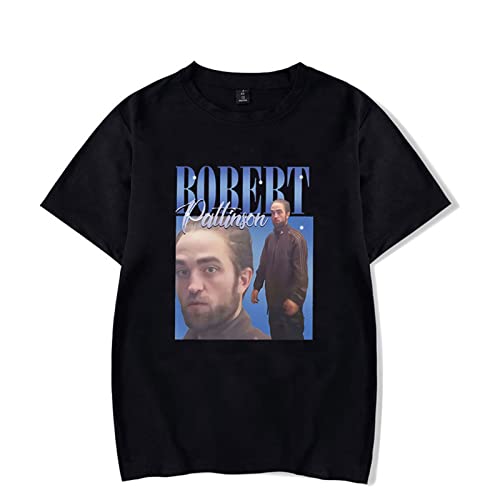Herren T-Shirts Rundhals Schwarz Weiß Bunt - Robert Pattinson Tshirt Kurzarm - Classics Tees Tops Für Outdoor Und Freizeit von Kinsea