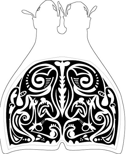 Sweam - Monoflosse verstellbar transparent 44-48 mit Wandtattoo Maori schwarz von Sweam