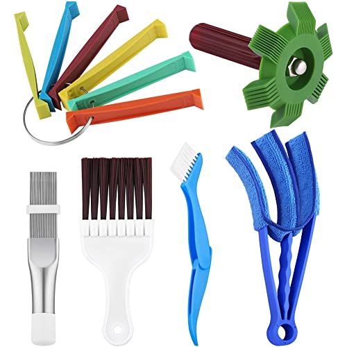 Swiixxer 6-Teiliges Lamellen-Reiniger-Set für Klimaanlagen, FCR6-Lamellenkamm-Kondensator, Luftauslass-Reiniger, Verdampfer-KüHler-Reparatur-Reinigungswerkzeug-Set von Swiixxer