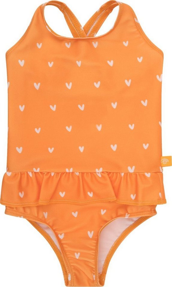 Swim Essentials Badeanzug Swim Essentials UV Badeanzug, für Mädchen orange Herzen Muster 110/116 von Swim Essentials