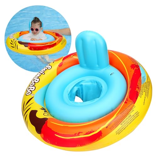 Swimbobo Baby Schwimmring, Schwimmhilfe Sicher und sichtbar auf dem Wasser, Schwimmsitz Kleinkinder, Baby Float, ab 1 bis 2 Jahre (Gelb) von Swimbobo