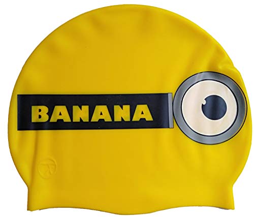 Badekappe/Bademütze Silikon Banana | Schwimmkappe| Hoher Komfort und Sichtbarkeit | Italienischer Stil und Design von Swimxwin