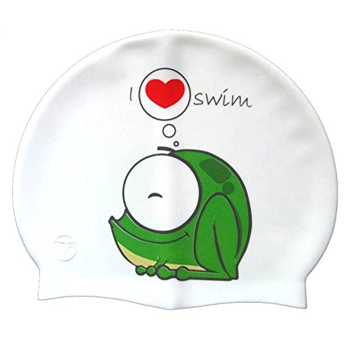 Badekappe/Bademütze Silikon Frog | Schwimmkappe| Hoher Komfort und Sichtbarkeit | Italienischer Stil und Design von Swimxwin
