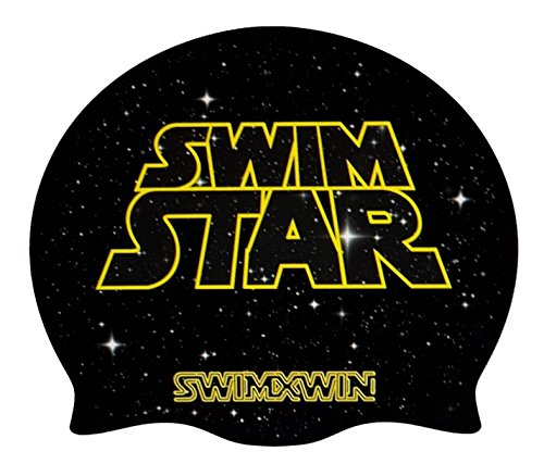 Badekappe/Bademütze Silikon Swim Star | Schwimmkappe| Hoher Komfort und Sichtbarkeit | Italienischer Stil und Design von Swimxwin