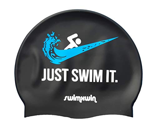 Silikonbadekappe Just Swim | Schwimmkappe | Badekappe gut haftend | Italienisches Design, Italienischer Style von Swimxwin