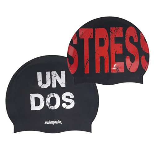 UN DOS Stress Silikonbadekappe | Schwimmkappe | Bademütze | Badekappe | Bademütze | Badekappe | Kunst und Schwimmen von Swimxwin