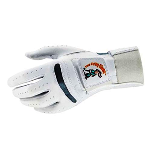 Swing Glove Herren Golfhandschuh für Rechtshänder S ~ XXXL [Original Patent], weiß, Large von Swing Glove
