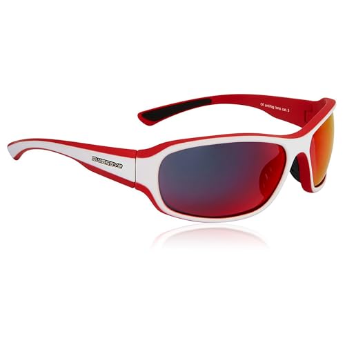 SWISSEYE Freeride Sportbrille (100% UVA-, UVB- und UVC-Schutz, Nasenbereich & Bügelenden gummiert, splitterfreies Material TR90, inkl. Mikrofaserbeutel), red matt von SWISSEYE