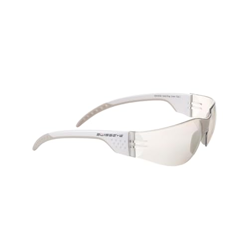 SWISSEYE Outbreak Luzzone Sportbrille (100% UVA, UVB-und UVC-Schutz, minimales Gewicht, splitterfreies Fassungsmaterial PC Impact, Polycarbonatscheibe, inkl. Mikrofaserbeutel), Weiß, one Size von SWISSEYE