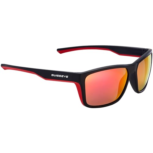 Swiss Eye Unisex Fly Sportbrille, black matt-red, OneSize von Swiss Eye