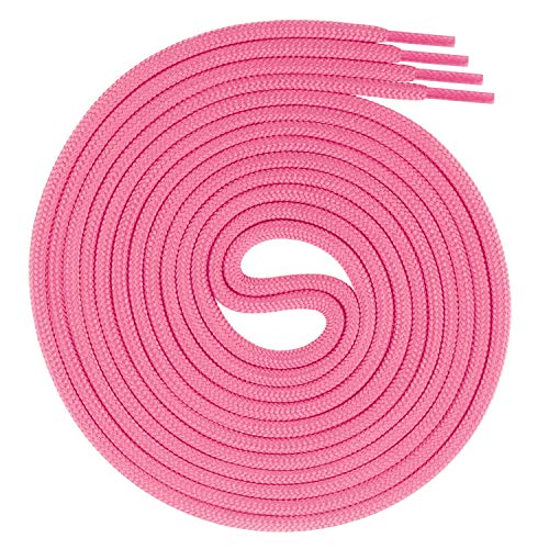 Swissly 1 Paar runde Schnürsenkel, Rundsenkel für Business- und Lederschuhe, reißfester Allroundsenkel, ø 3mm Farbe neonpink Länge 130cm von Swissly