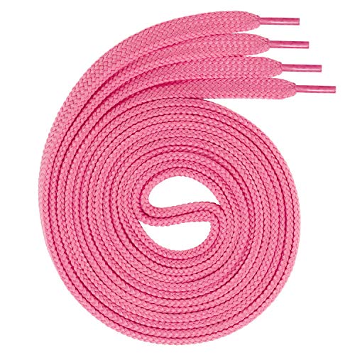 Swissly 1Paar Flache Schnürsenkel für Sneaker und Sportschuhe - sehr reißfest - ca. 7,0 mm breit aus 100% Polyester, Farbe: pink Länge: 100cm von Swissly