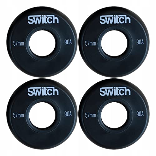 Wheels for Inline Skates 57mm Schwarz Ersatzräder Rollenräder Roller Skates Rollen von Switch