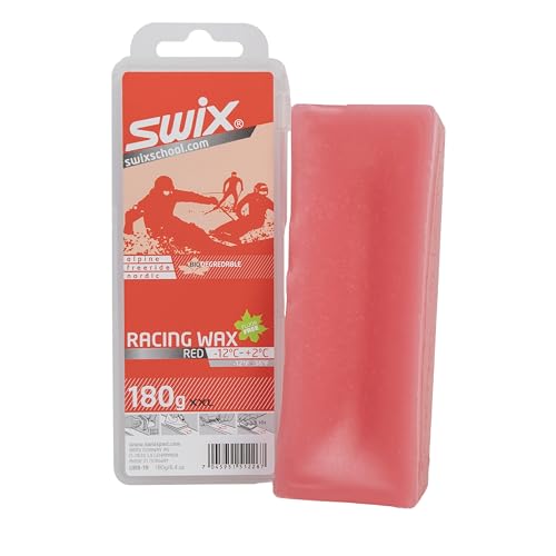 Swix Biologisch abbaubares Wachs für Ski/Snowboard, durchschnittliche Temperatur, 180 g, Rot von Swix