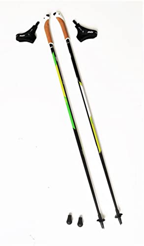 Swix CT4 Nordic Walking Stock Lime Carbon Tech mit Just Go Sport Spitze 1 Paar 120cm von Swix