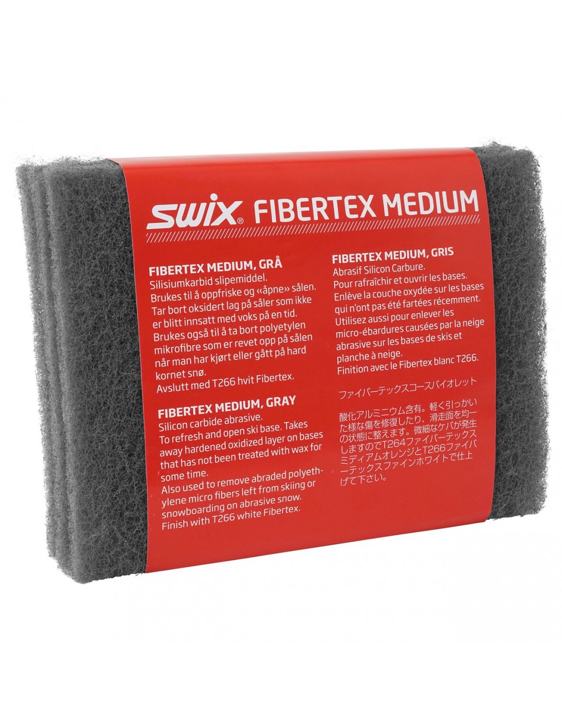 Swix Fibertex Medium für Belag grey 110x150 mm 3 Stück Tools - Schleifpapier, von Swix