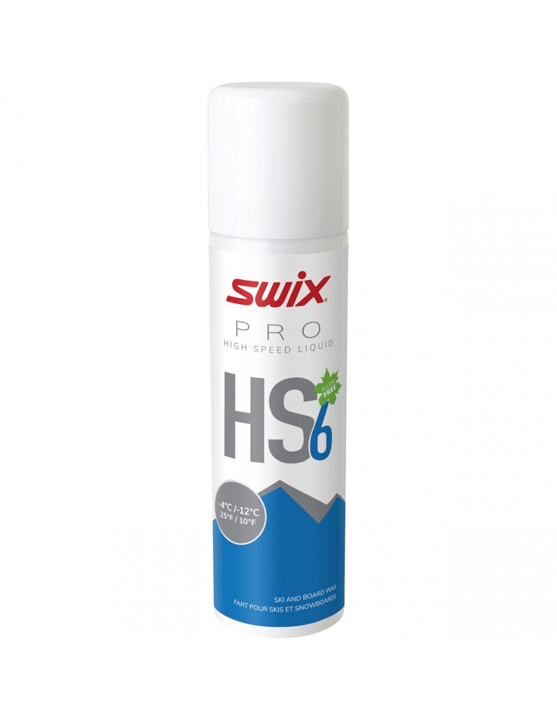 Swix HS6 Liq. Blue, -4°C/-12°C, 125ml Wachsart - Flüssigwachs, Wachsfarbe - Blau, Wachsqualität - Universal/Allroundwachs, Einsatzbereich - Alpin, Wachs Swix - -4° bis -15°, von Swix
