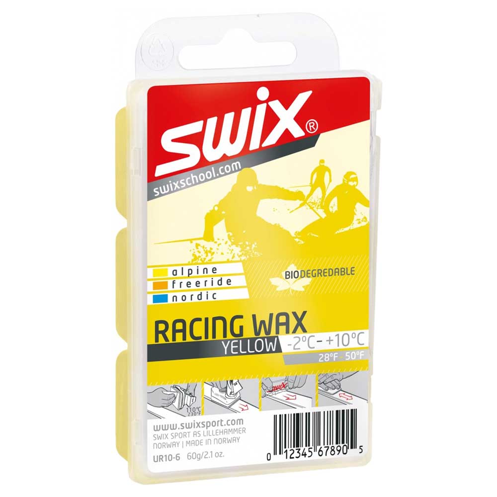 Swix Ur10 Bio Racing Wax 60 G Gelb,Weiß 60 g von Swix