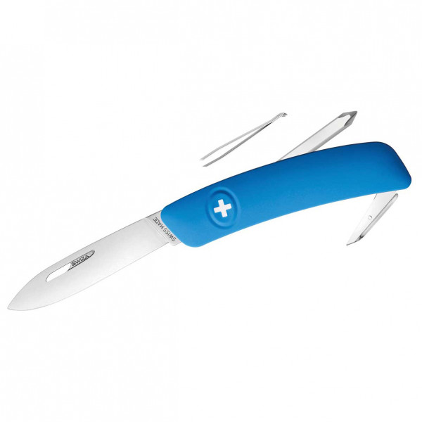 Swiza - Schweizer Messer D02 - Messer Gr 7,5 cm blau/weiß von Swiza
