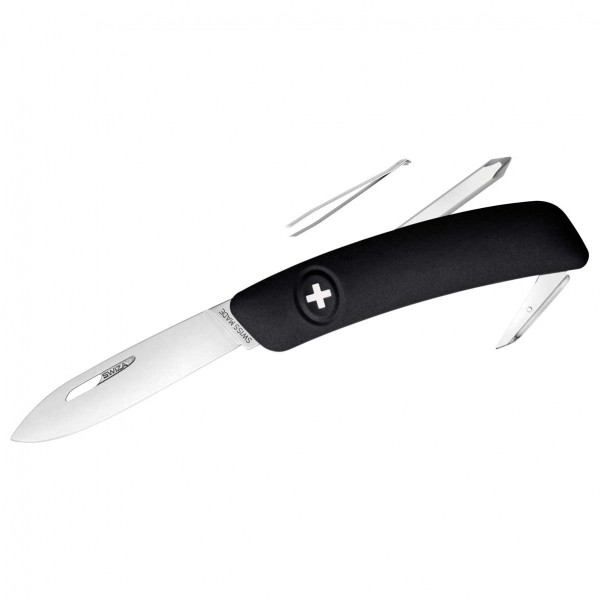 Swiza - Schweizer Messer D02 - Messer Gr 7,5 cm weiß/schwarz von Swiza