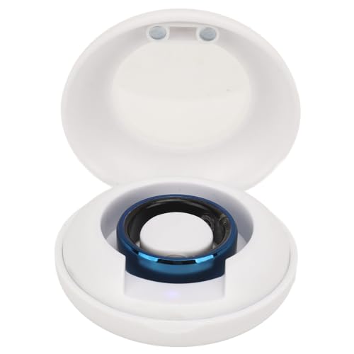 Blauer Smart-Ring mit Fotofunktion und Ladeetui, Gesundheits-Tracker aus Keramik und Edelstahl, Wasserdichter IP68-Schlafüberwachungsring, Männer und Frauen von Sxhlseller