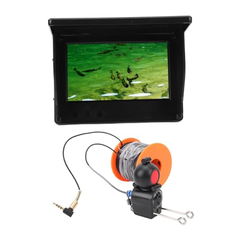 Fischfinder Kamera Kit, 4,3 Zoll LCD IPS Vollbild Video Fischfinder mit IR Nachtsichtlicht, Tragbares Angelkamera Monitor Kit mit 30 M Kabel für Unterwasser von Sxhlseller
