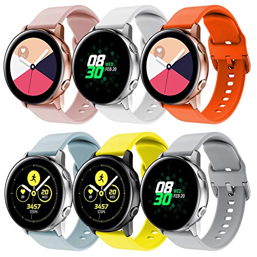 Sycreek 20mm Weiche Silikon Sport Armbänder für Samsung Galaxy Watch Active/Active 2 /Galaxy Watch 4 Classic/Galaxy Watch 4 40mm 44mm/Galaxy Watch 5 40mm 44mm/ Watch 5 pro 45mm von Sycreek