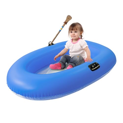 Syengery Aufblasbares Boot | Aufblasbares Floß Mit Durchsichtigem Boden | 160 x 110 cm See Boot Zum Schwimmen Paddeln Rudern Für Kinder Und Erwachsene 80kg Tragfähigkeit von Syengery