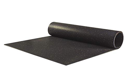 Systafex® Unterlegmatte Bautenschutzmatte Antirutschmatte Gummimatte Bodenschutzmatte für Fitnessgeräte Bodenmatte 8mm (125cm x 200cm) von Systafex