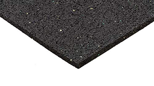 Systafex® Unterlegmatte Bautenschutzmatte Gummimatte Bodenschutzmatte für Fitnessgeräte Bodenmatte 3mm 125x60 cm von Systafex