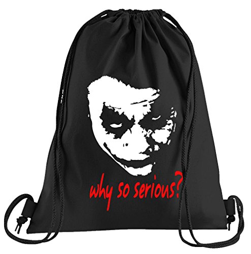 T-Shirt People Joker Why so Serious? Sportbeutel – bedruckter Beutel – eine schöne Sport-Tasche Beutel mit Kordeln von T-Shirt People