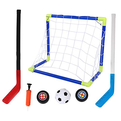 T best Mini Goal Sports Set, 2 in 1 Outdoor Sport Kinder Fußball Eishockey Ziel Kit mit Bällen Pump Kid Trainingsspielzeug für Kinder Kinder von T best