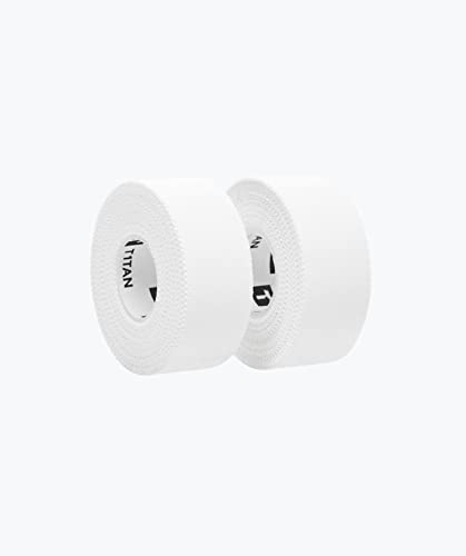 T1TAN Tape für Torhüter- 2er Set -Besteht aus unelastischen offenporigem Pflastermaterial - Klebekräftig - Schützt und verstärkt gezielte Bereiche - In Weiss, Breite 25 mm von T1TAN