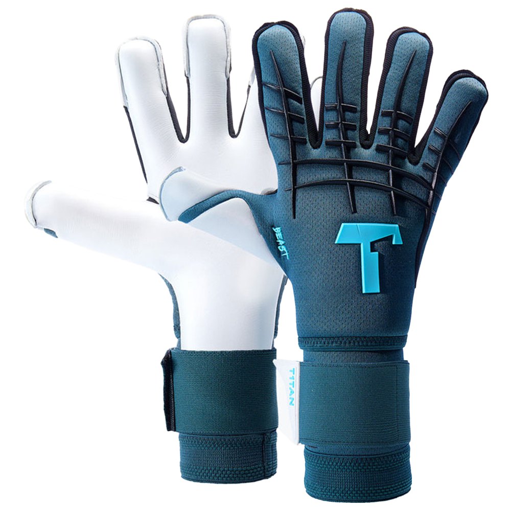 T1tan Petrol Beast 3.0 Adult Goalkeeper Gloves With Finger Protection Blau 10 von T1tan