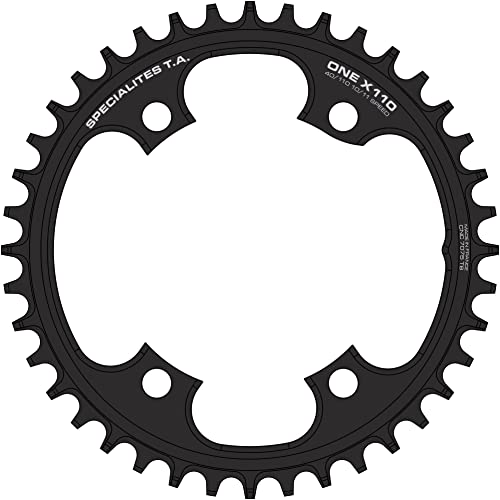 TA Specialites Unisex-Kettenblatt X110 One schmal/breit 4 Arm 10/11/12 Gang Schwarz 40T von Spécialités TA
