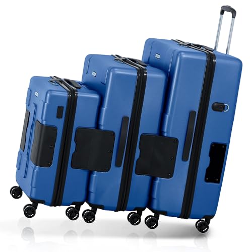 Koffer-Konnekt von TACH | 3er Set (2 Koffer + 1 Handgepäck-Koffer) | Reisetaschen Set | Rollkoffer mit patentiertem Verbindungssystem | einfach verbinden & mehrere Koffer mühelos ziehen | TSA-Schloss von TACH