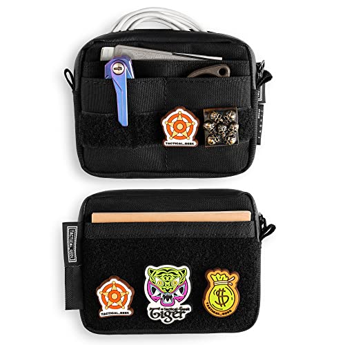 TACTICAL_GEEK Storage A3 EDC Pouch Organizer, Nylon Multifunktional Utility Small Tool Pocket, Multi Purpose Molle EDC Gadget Storage Pouch, Nylon Compact Organizer for Daily Carry Black von TACTICAL_GEEK