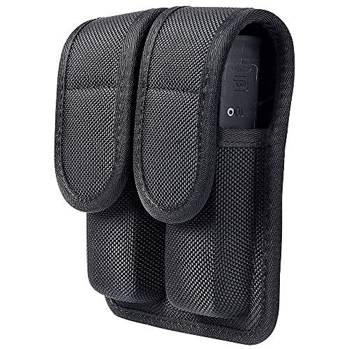TAFTACFR Molded Double Mag Pouch Holster with Double and Single Stack Magazines .380, 9mm & 40 Cal for S&W M&P Ruger Glock Walther H&K(Ballistic Nylon) von TAFTACFR