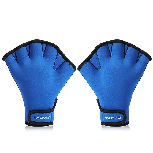 TAGVO Aquatic Handschuhe für den Oberkörperwiderstand, Schwimmhandschuhe mit Trageschlaufe, gut nähen, kein Ausbleichen, Größen für Männer Frauen Erwachsene Kinder von TAGVO